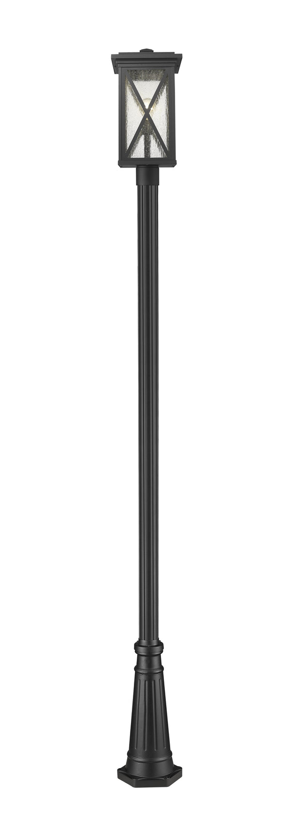 Brookside 1 Light Outdoor Post Mounted Fixture in Black Finish