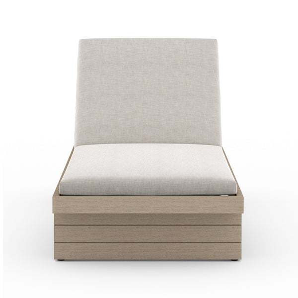 Leroy Outdoor Chaise in Brown/Stone Grey