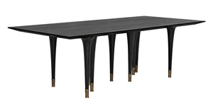 Romeo Dining Table, Hand Rubbed Black