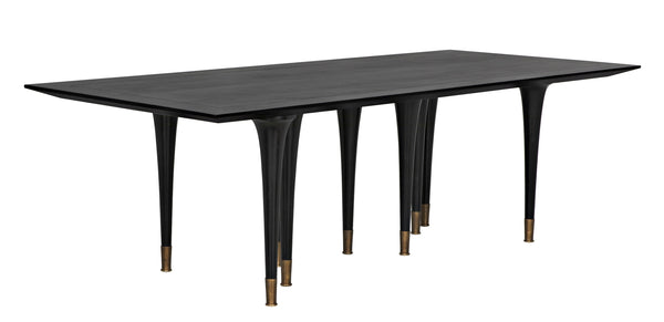 Romeo Dining Table, Hand Rubbed Black