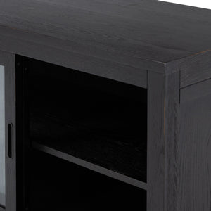 Admont Bookcase In Worn Black Veneer