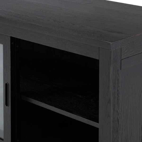 Admont Bookcase In Worn Black Veneer