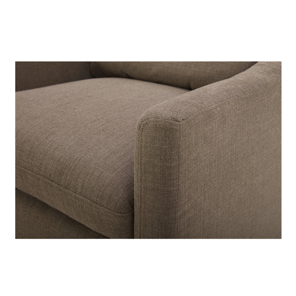 Moe's Linden Swivel Chair in Soft Taupe with Cushion