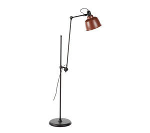 Eduardo Floor Lamp - Matt Black/Brick-Red Shade