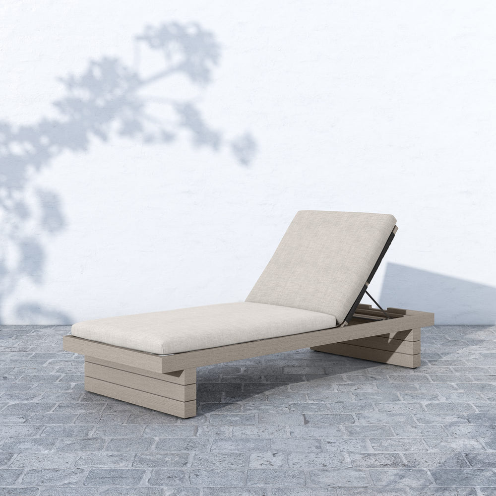 Leroy Outdoor Chaise in Grey/Stone Grey