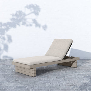 Leroy Outdoor Chaise in Grey/Stone Grey