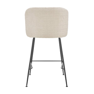 Millie KD Chenille Counter Stool, Canova Ivory