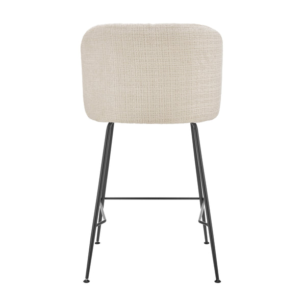 Millie KD Chenille Counter Stool, Canova Ivory