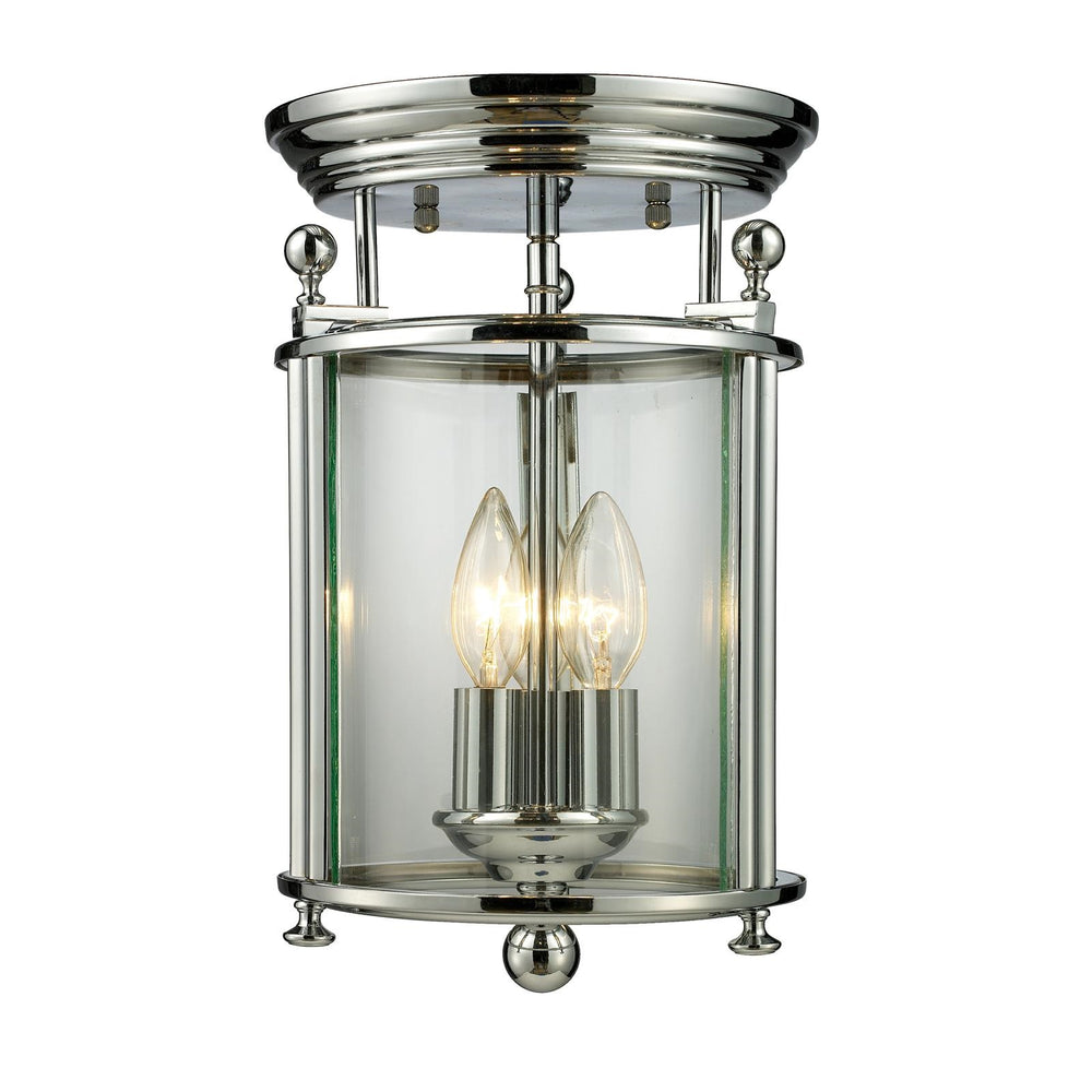 Wyndham 3 Light Flush Mount in Chrome Finish