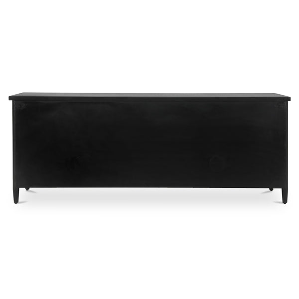 Henry Metal Media Unit with Glass Doors in Black