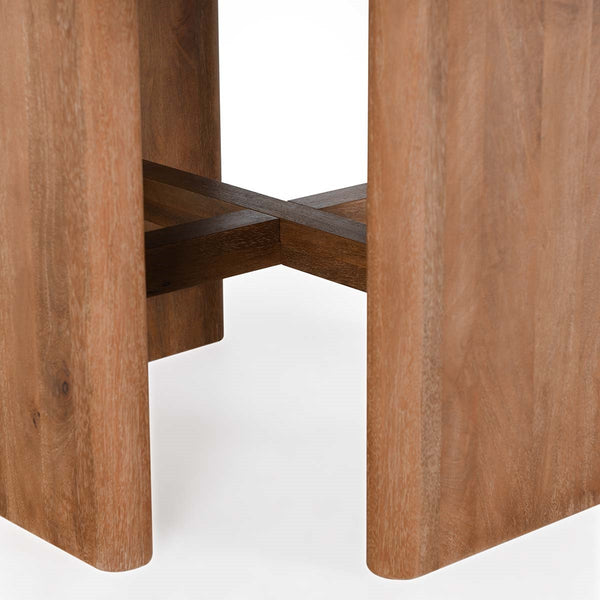Selena Solid Wood Round Dining Table - Hickory Brown