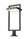Luttrel 1 Light Outdoor Pier Mounted Fixture in Black Finish