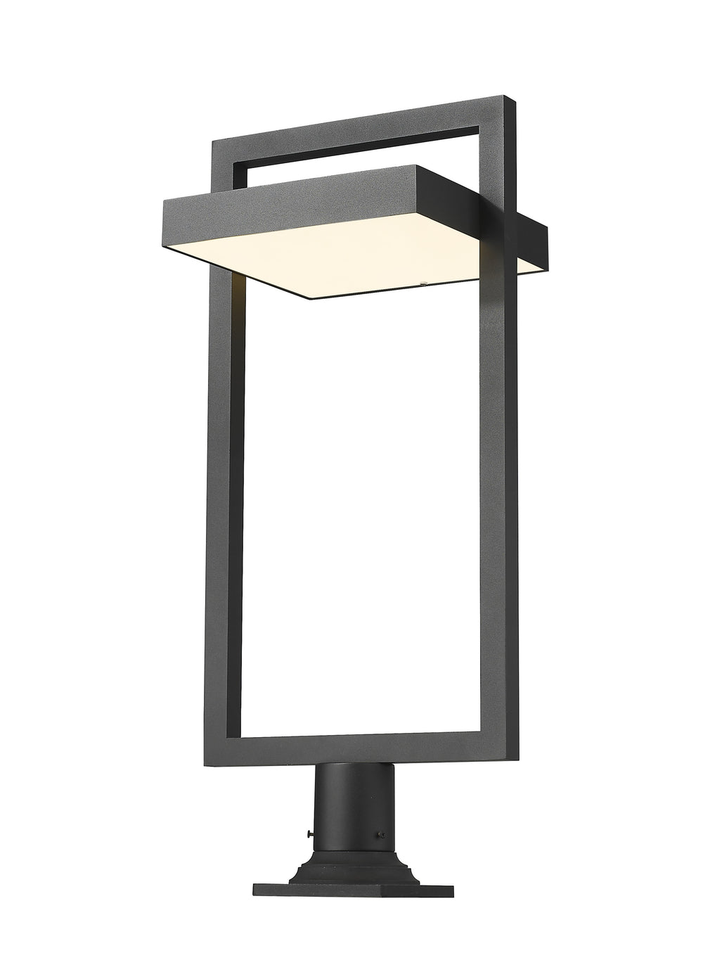 Luttrel 1 Light Outdoor Pier Mounted Fixture in Black Finish