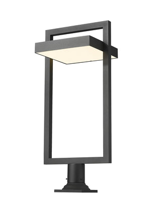 Luttrel 1 Light Outdoor Pier Mounted Fixture in Black Finish