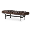Moe's Harrison Dark Brown Leather Bench