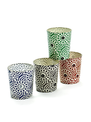 Six Tealight Holders - Multi-Colored