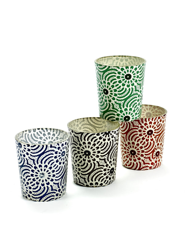 Six Tealight Holders - Multi-Colored