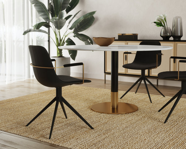 AVIDA SIDEBOARD - LARGE - GOLD - BLACK/NATURAL