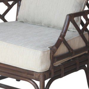Kara Rattan Accent Arm Chair In Paloma Brown 