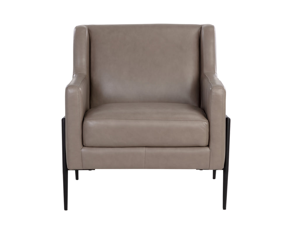 TALULA LOUNGE CHAIR - ALPINE GREY LEATHER