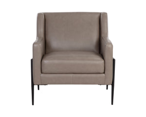 TALULA LOUNGE CHAIR - ALPINE GREY LEATHER