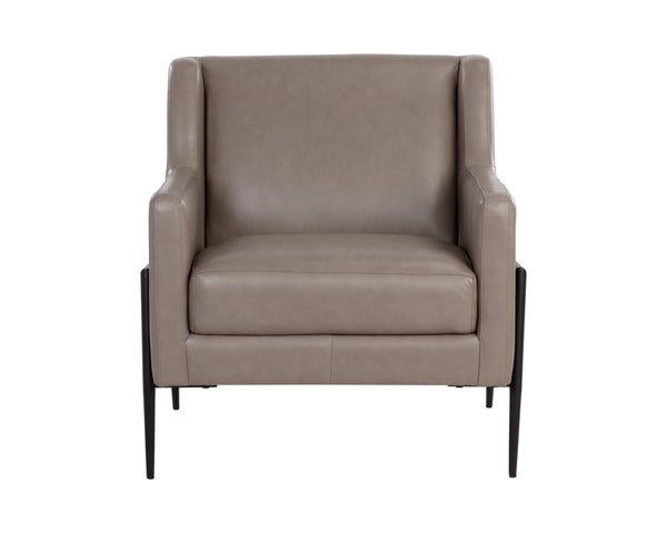TALULA LOUNGE CHAIR - ALPINE GREY LEATHER