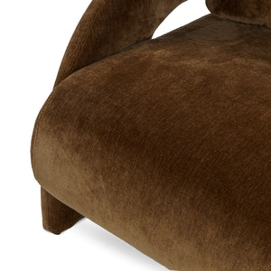 Salino Upholstered Lounge Chair with Foam Seat - Bronze