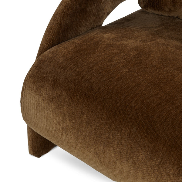 Salino Upholstered Lounge Chair with Foam Seat - Bronze