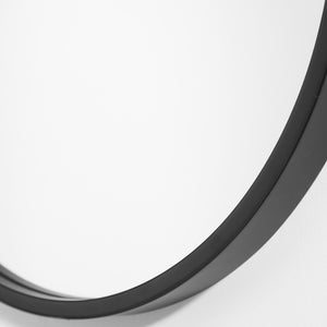 Varina Minimalist Black Oval Mirror