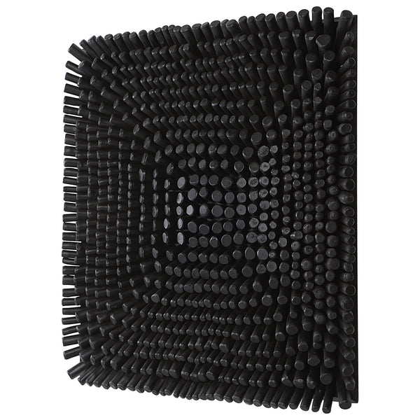 Portside Black Wood Wall Panel