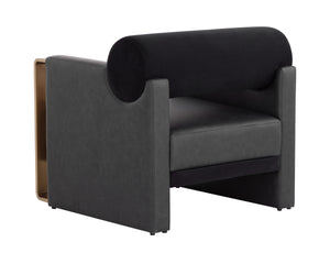 EDGAR LOUNGE CHAIR - BRAVO BLACK / ABBINGTON BLACK