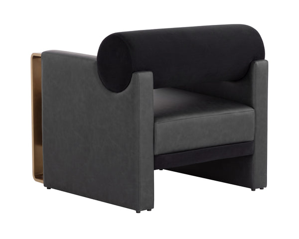 EDGAR LOUNGE CHAIR - BRAVO BLACK / ABBINGTON BLACK