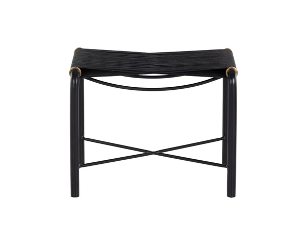 RIZ STOOL - BLACK LEATHER