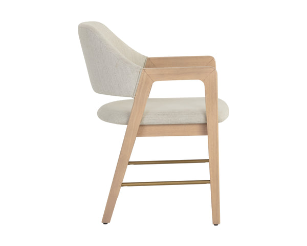 MILTON DINING ARMCHAIR - LIGHT WASH - MINA IVORY