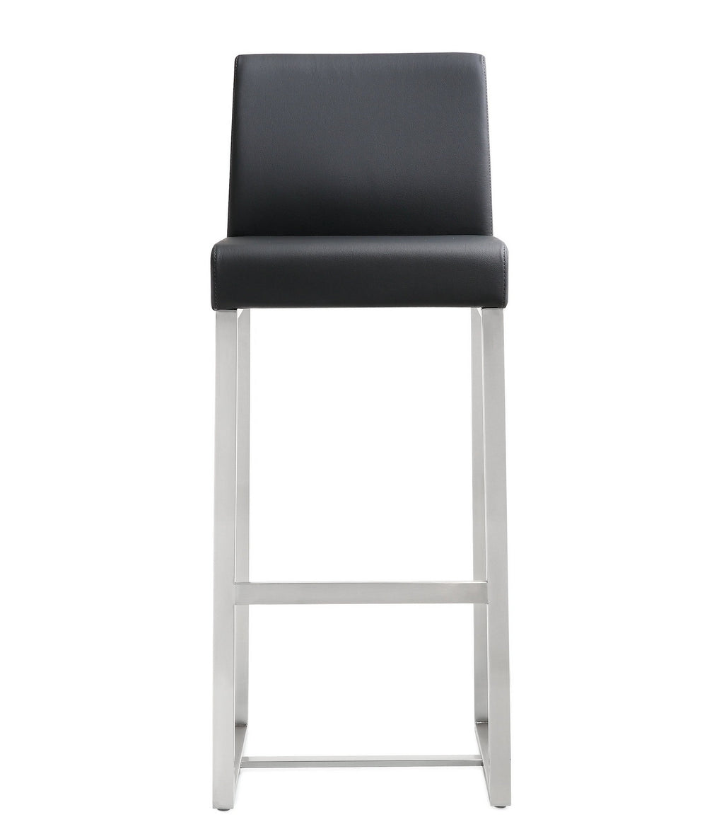 Denmark Black Stainless Steel Barstool (Set of 2)