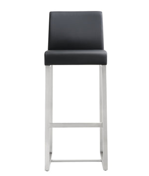 Denmark Black Stainless Steel Barstool (Set of 2)