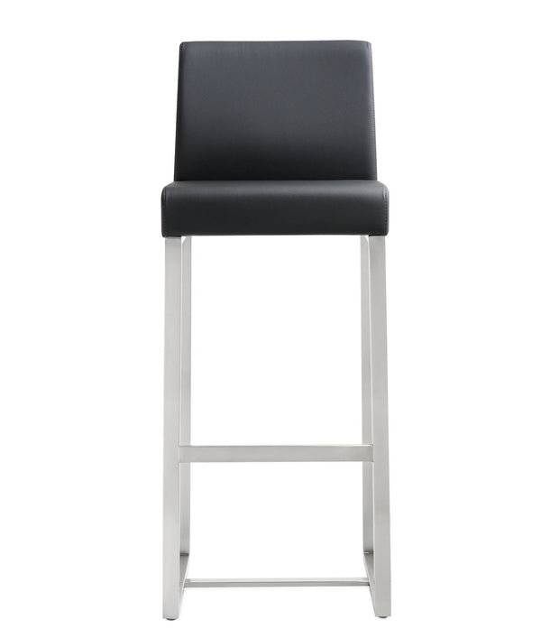 Denmark Black Stainless Steel Barstool (Set of 2)