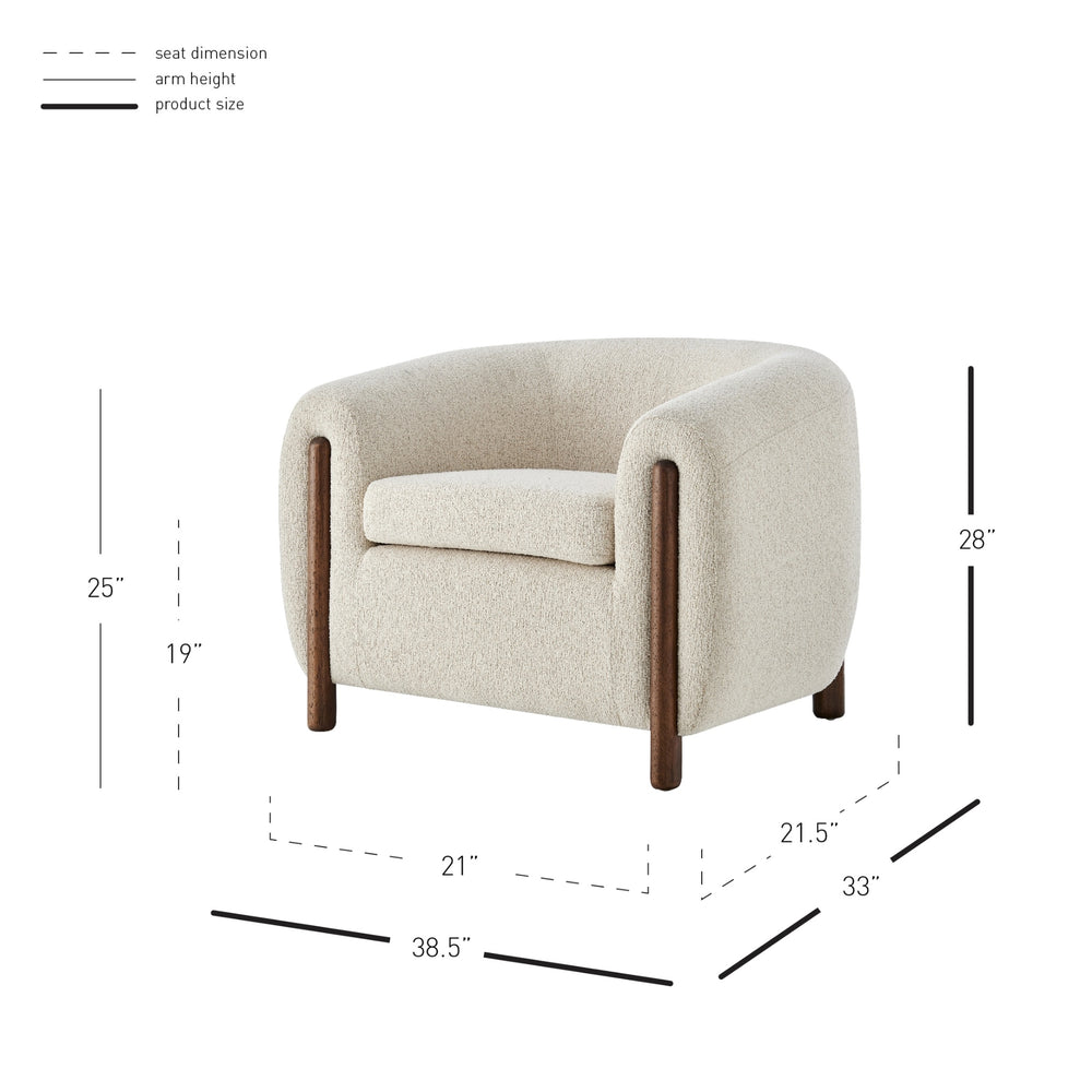 Cordelia Fabric Accent Arm Chair, Palladian Beige