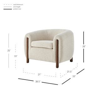 Cordelia Fabric Accent Arm Chair, Palladian Beige
