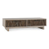Anton Solid Wood Rectangle Coffee Table with Storage