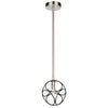 Sorrento 1 Light Pendant in Matte Black & Satin Nickel