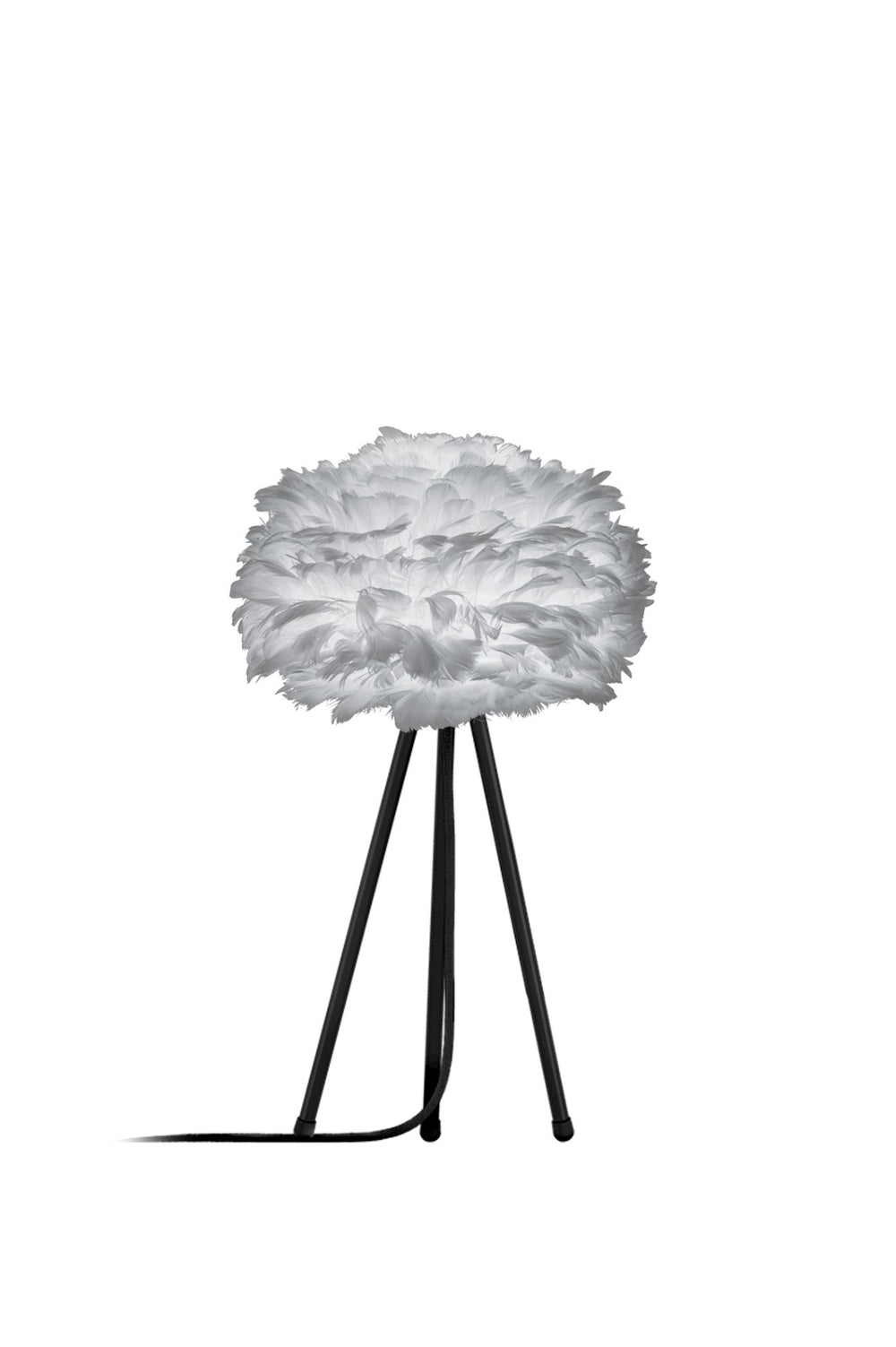 Eos 20" H Table Lamp in Grey with Black Base