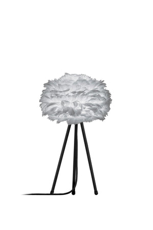 Eos 20" H Table Lamp in Grey with Black Base