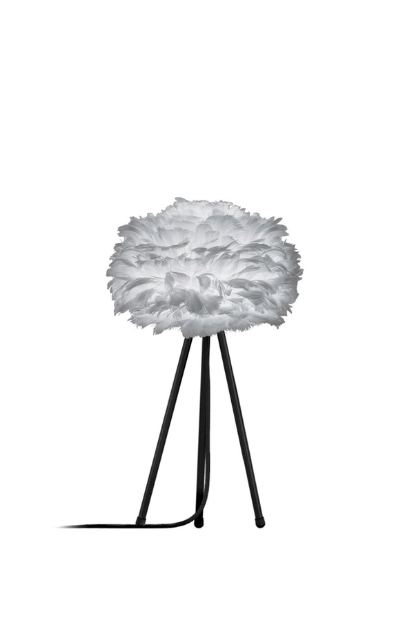 Eos 20" H Table Lamp in Grey with Black Base