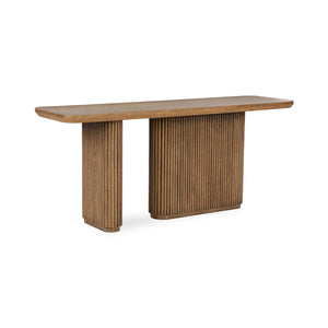 Vander Solid Wood Console Table with Oak Veneer