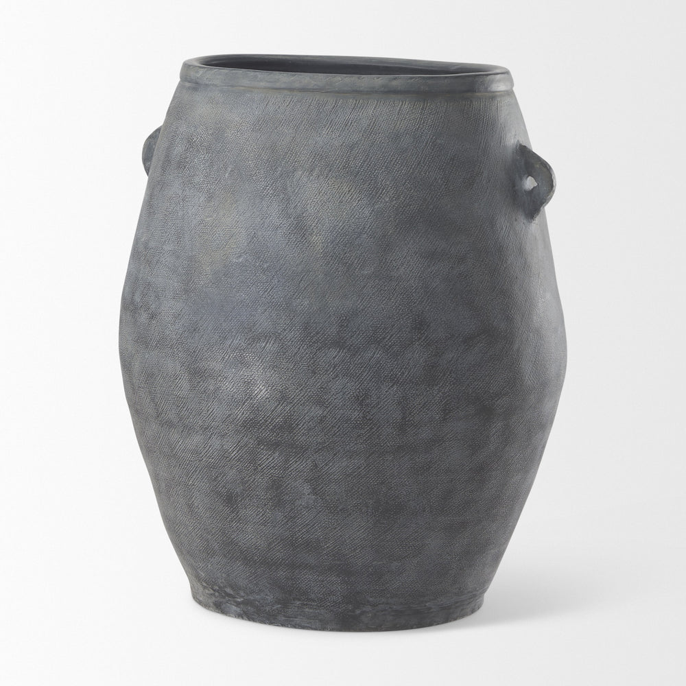 Zuma 27.2L x 20.5W x 31.9H Dark Gray Ceramic Floor Vase