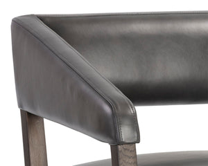 CARLYLE LOUNGE CHAIR - BRENTWOOD CHARCOAL LEATHER
