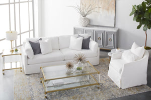 Faye Slipcover Swivel Club Chair