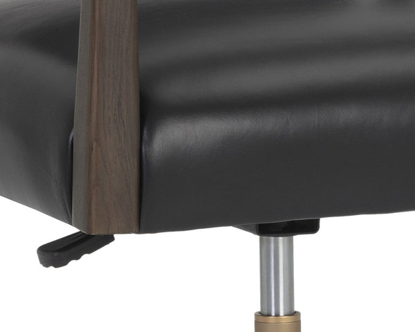 Keagan Office Chair - Cortina Black Leather