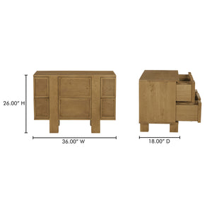 Moe's Henley Nightstand with Soft-Close Drawers